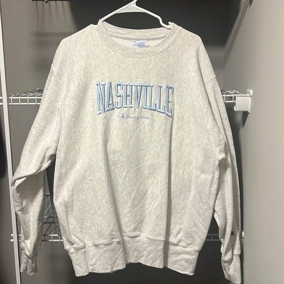 Champion Tops - NWOT * Champion Nashville Baby Blue Crewneck Sweatshirt Size Large